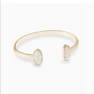 Kendra Scott Elton Gold Cuff Bracelet In Iridescent Drusy